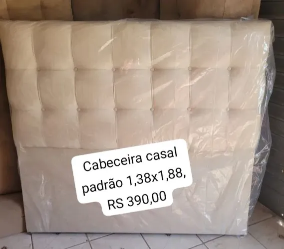 Cabeceira de casal padrão,medidas.1,38x1,88.preço R$390,pagamento no ato da entrega