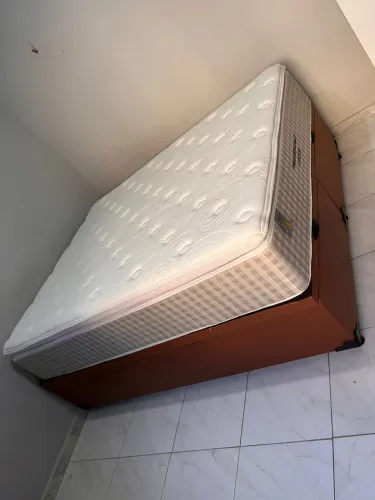 Cama baú Plumatex colchão presidentially Queen 
