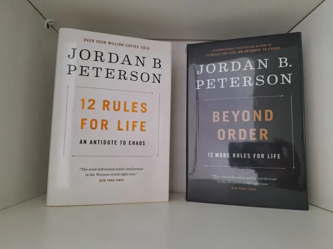 12 Rules for Life e Beyond Order, de Jordan Peterson - Livros novos, capa dura.