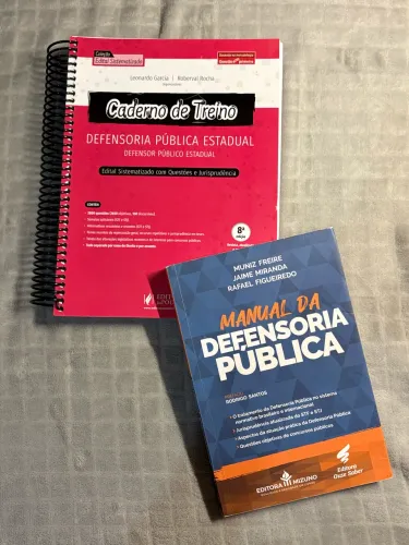 Caderno de treino e manual da defensoria