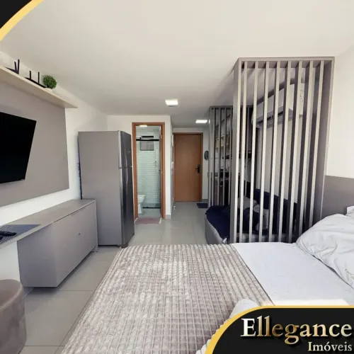 Flat 20m² - mobiliado, 1 rua da praia do Bessa