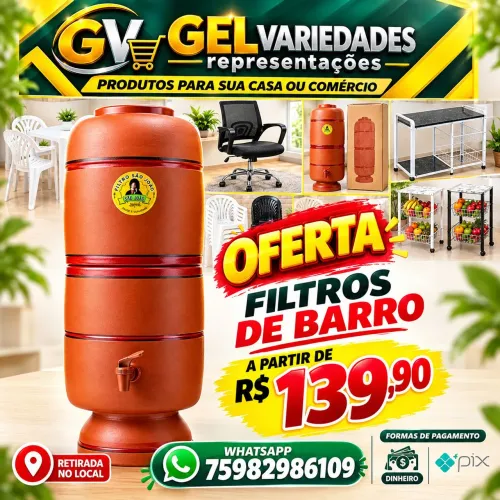 Filtros de barro novos na caixa - Oferta - A partir: