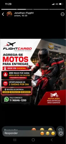 Agregamos motoboy e carro de passeio