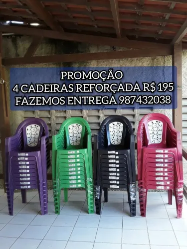 CADEIRA DE PLASTICO R REFORÇADA E ENTREGO HOJE