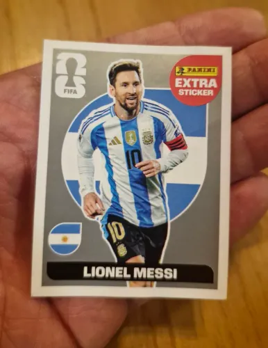 Figurinha extra Legend Messi prata original Panini Copa do Mundo de 2026