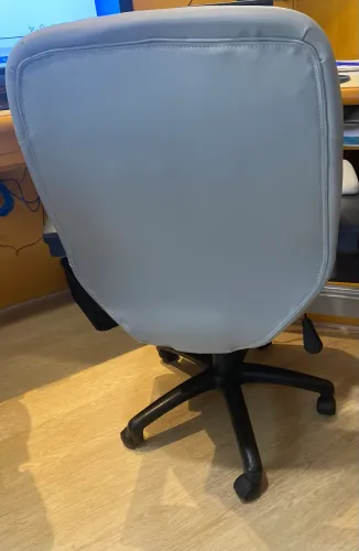 Par de Cadeiras Presidente de Escritório Cinza / Bege Claro - Ergonômica e Confortável