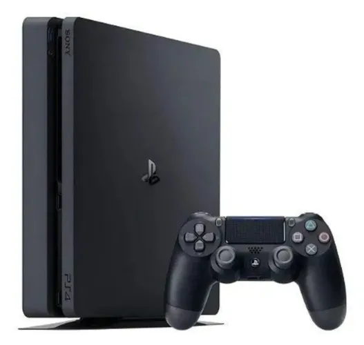 PS4 Slim 500GB + HD Externo 1TB, 1 Controle e Jogos