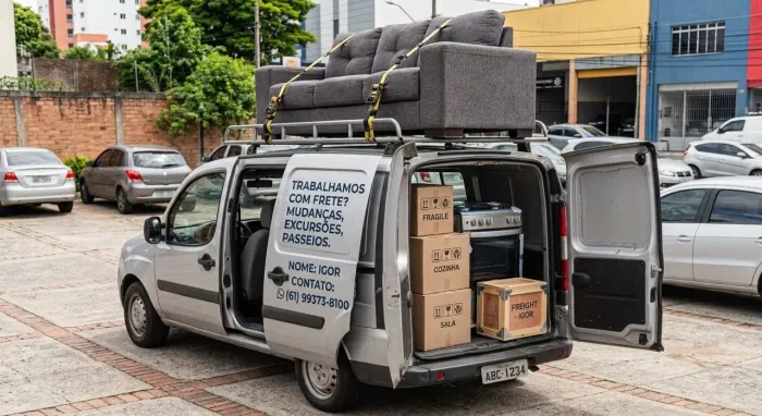Frete e Pequenos Transportes com Fiat Doblò - Águas Lindas e DF