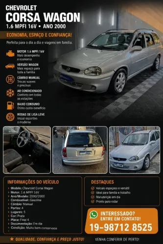 Chevrolet Corsa Wagon GLS 1.6 16V MPFI 4P 2000