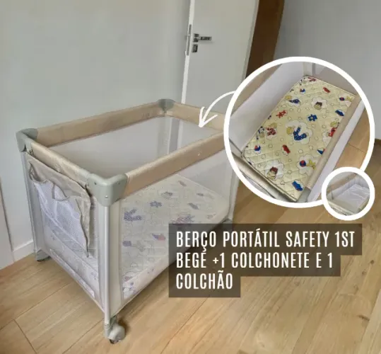 Berço portátil Safety 1st Bege +1 colchonete e 1 colchão