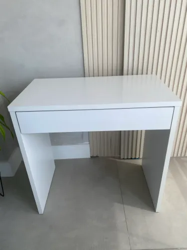 Mesa escrivaninha home office penteadeira com gaveta branco