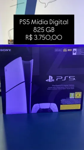 PlayStation 5 Midia Digital / 825GB / Novo Lacrado / Loja Física  