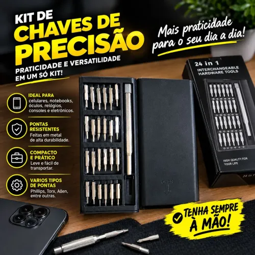 Kit de Reparo 24 Peças - Chaves Pequenas 