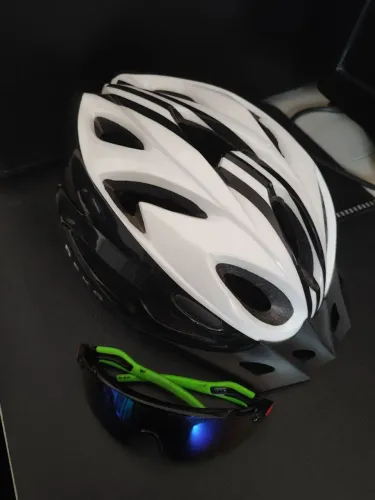 Capacete bicicleta bike + óculos