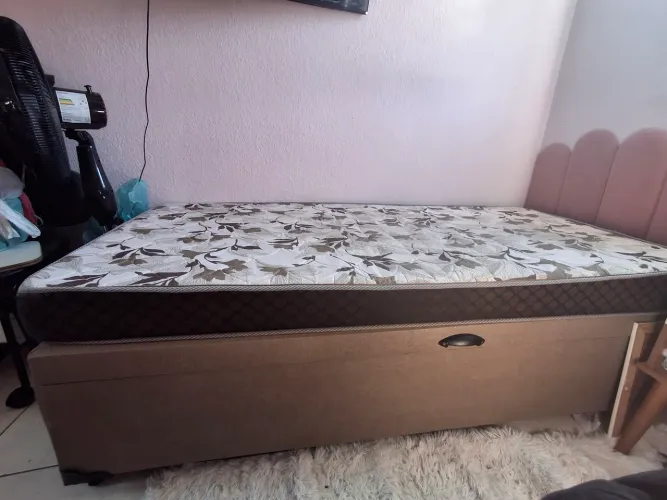 Cama box com baú solteiro
