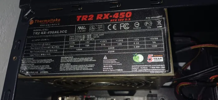 (Preço negociável) Fonte Thermaltake 450W TR2 RX-450 - Semi-modular