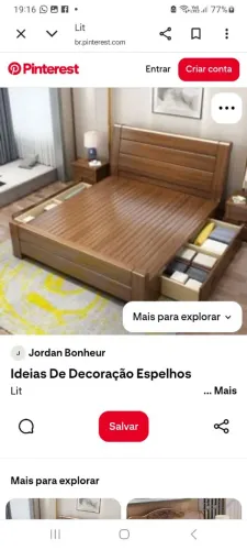 Cama de casal madeira  
