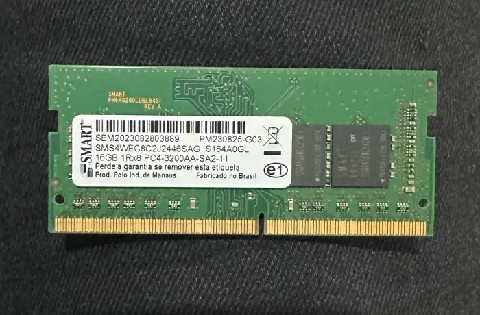 Memória RAM 16GB DDR4 3200MHz Lenovo para Notebook