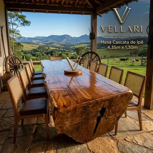 Mesa Cascata de Ipê Maciço - Peça Única e Exclusiva! - Vellari