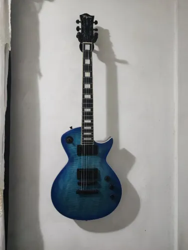 Guitarra Tagima Les Paul Almach Blue + Pedaleira Zoom G1 four + Brindes