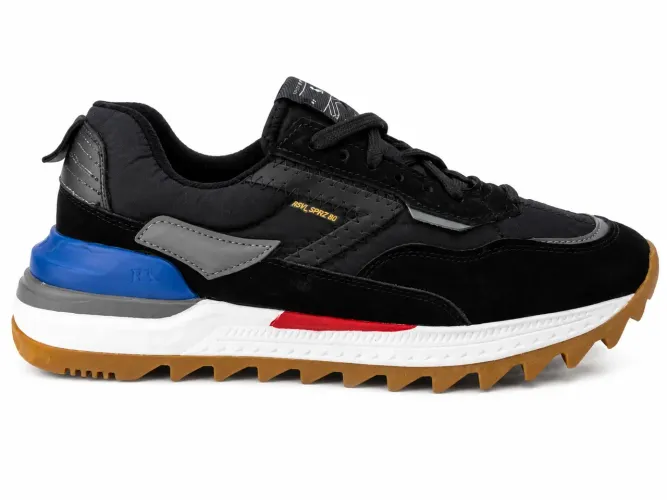 Tênis Reserva Masculino Casual Preto Detalhes Coloridos