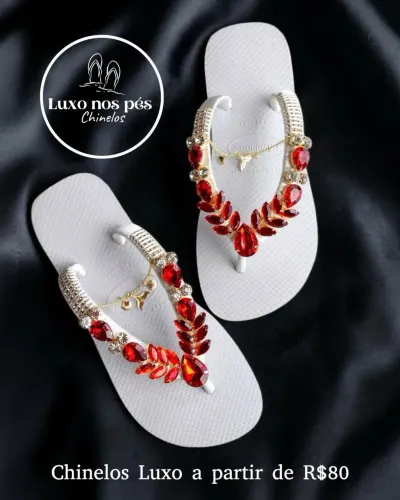 Havaianas luxo! Chinelos customizados.