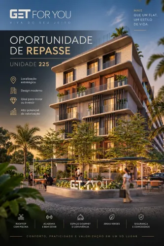 REPASSE GET FOR YOU | 19m² | R$ 100 MIL ABAIXO DA TABELA