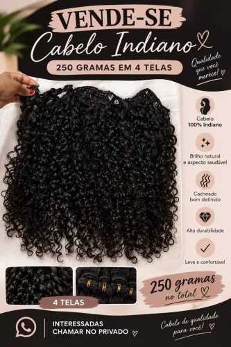 Cabelo cacheado indiano