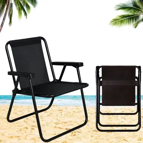 Cadeira Praia Preta Mor