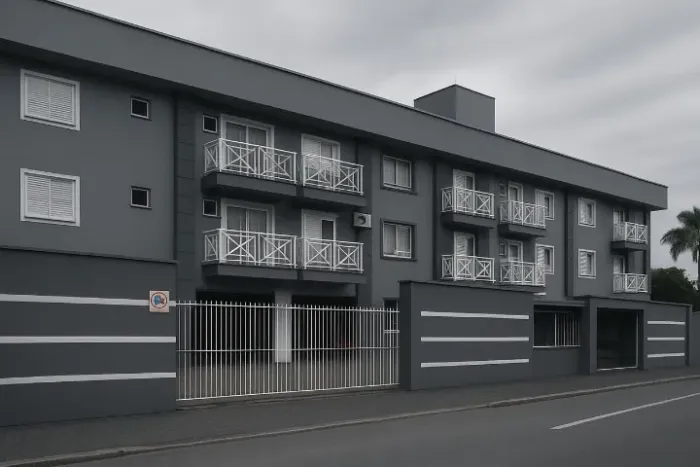 Apto com 35m2 de 1 quarto, na região central de Joinville - Garagem Coberta