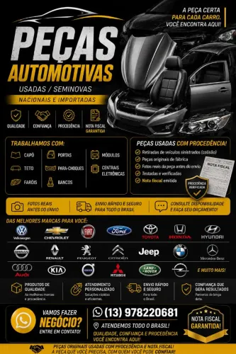 Peças Automotivas Originais Usadas | Capô, Faróis, Portas, Módulos e Mais