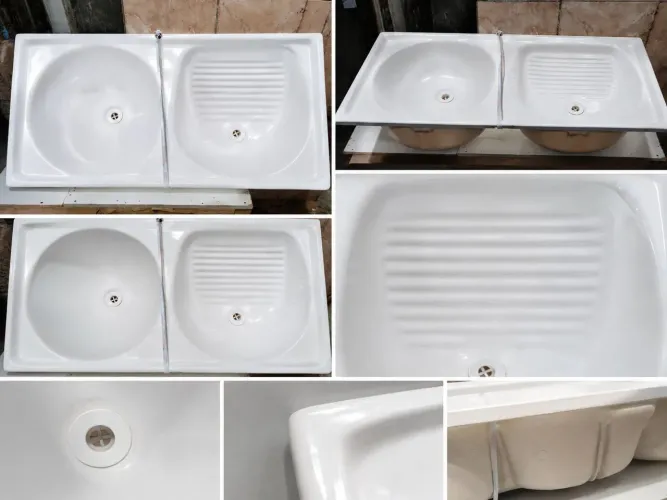 Tanque de Lavanderia Duplo Branco - Completo (Preço Desapego)