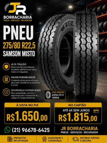 Pneu 275 Novo - Misto - Importado