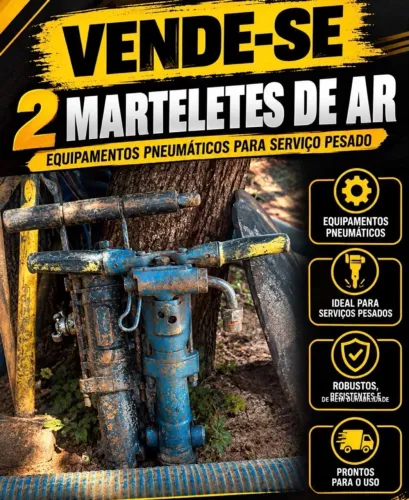 2 Marteletes a ar , equipamentos pneumáticos para serviço pesados