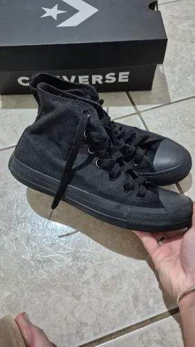 All star preto cano alto 