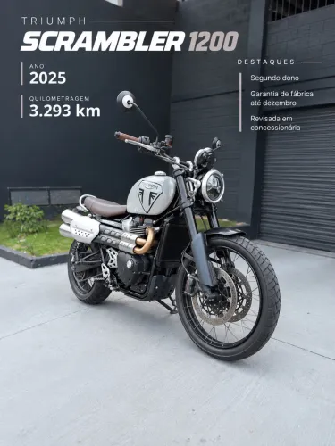 Triumph Scrambler 1200 2025 - segundo dono - 3293km - revisada
