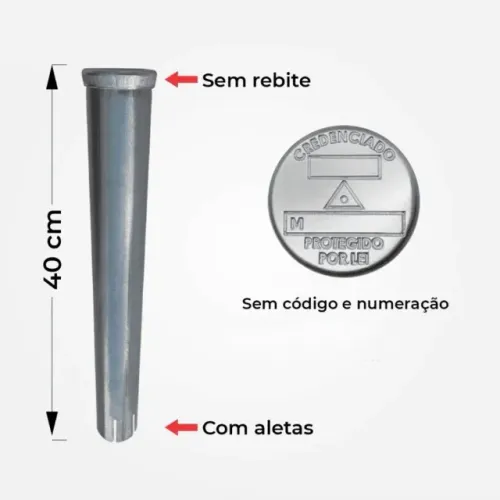 MARCO DE CAVAR - COM ALETAS - AÇO GALVANIZADO