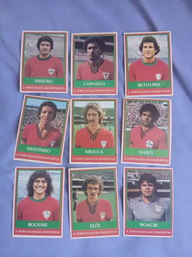 Lote de cards ping pong futebol - Portuguesa