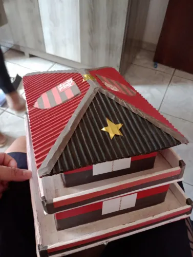Casa do Flamengo de papelão (doação)