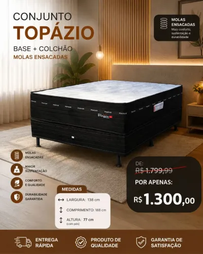 Conjunto base mais colchão