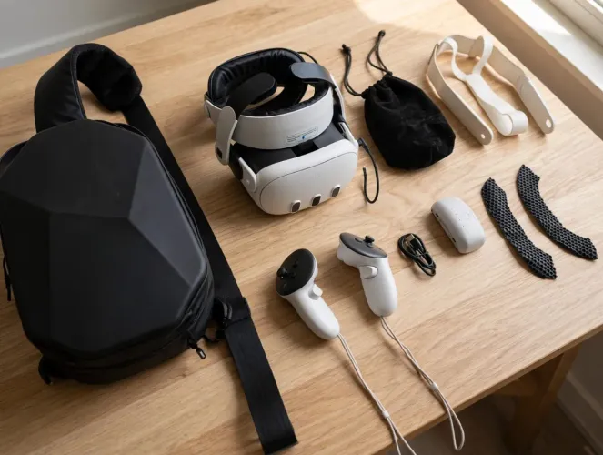Meta quest 3 com bobo Vr M3 pro + acessórios