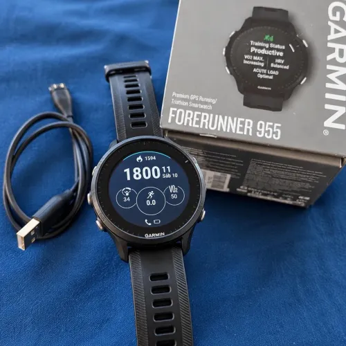 Garmin Forerunner 955 GPS - Impecável, Zero Riscos, Completo