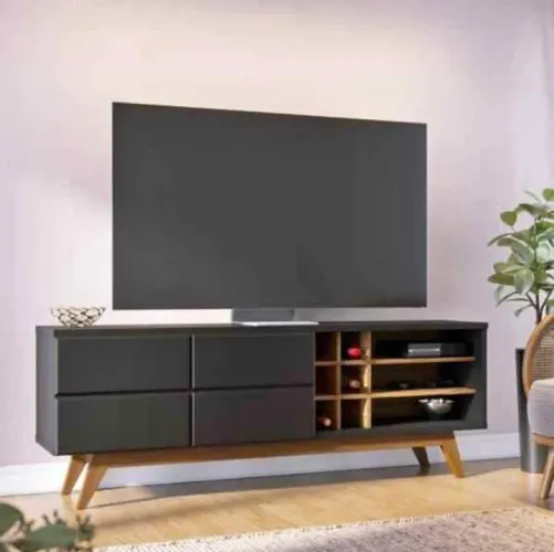 Rack Noronha p/tv até 80 modelo sofisticado novo a pronta entrega 