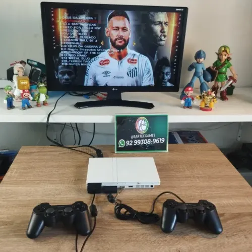 Plastation 2 edição Branca rara com 70 jogos