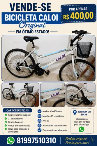 Bicicleta Caloi aro 26