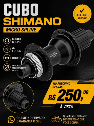 Cubo traseiro shimano padrão micro spline 