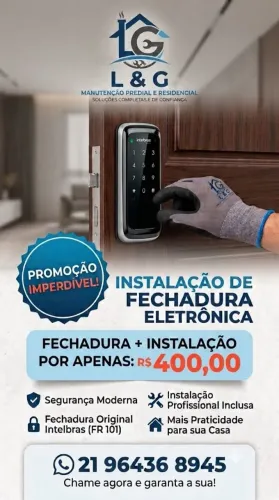 Fechadura eletronica + instalacao