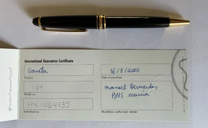 Caneta Esferográfica Montblanc Meisterstuck 164 Preta -