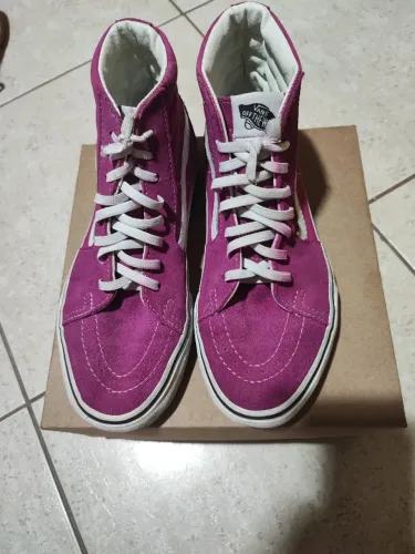 Tênis Vans Cano Alto Pink N°35
