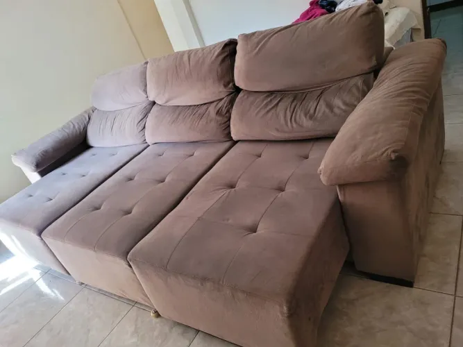 Sofá de 3 lugares retrátil 